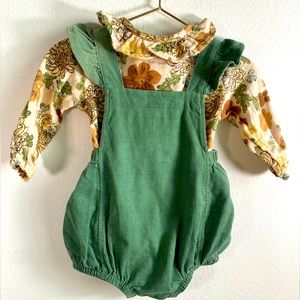 Angel Dear Floral Romper Set size 3/6 Months